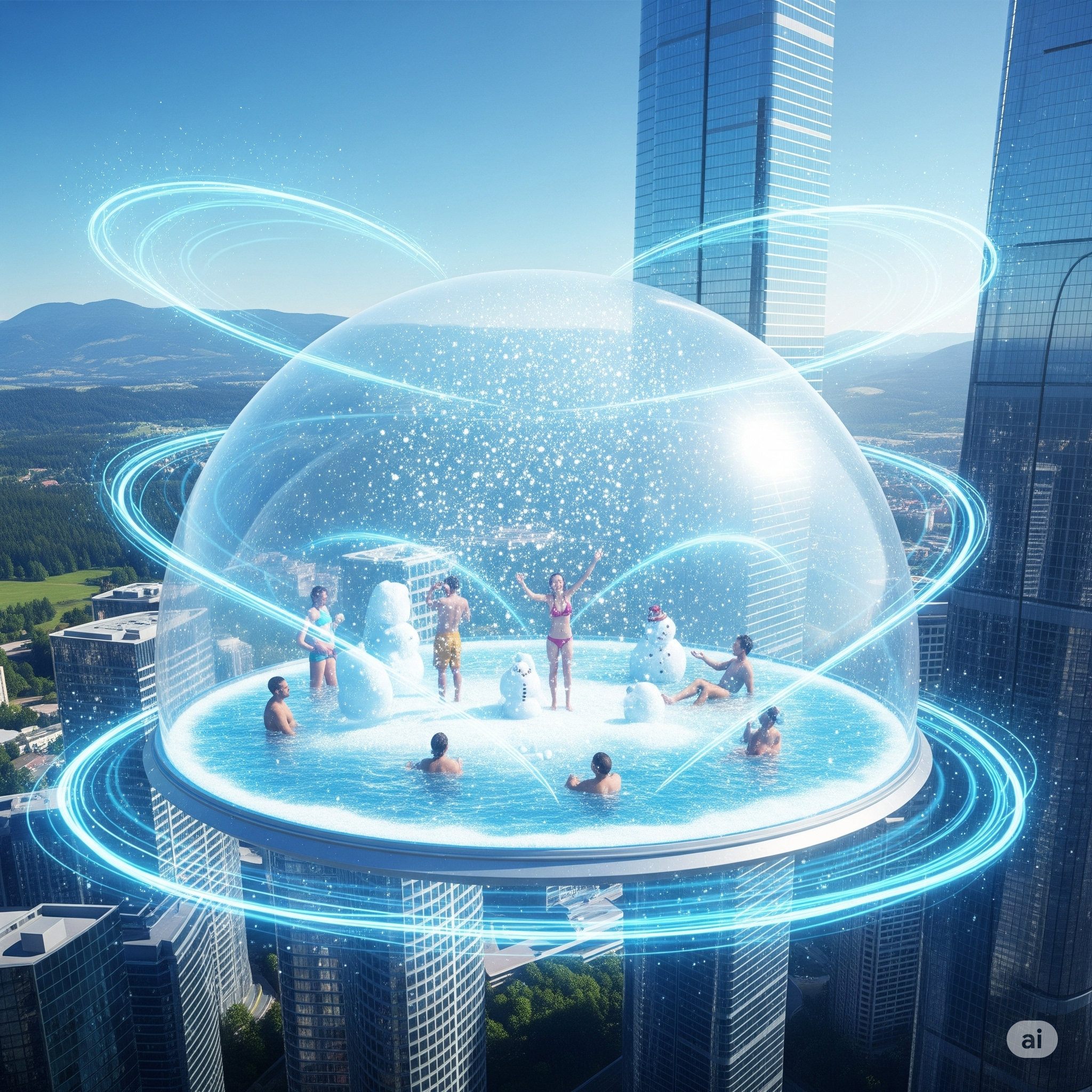 空中プール